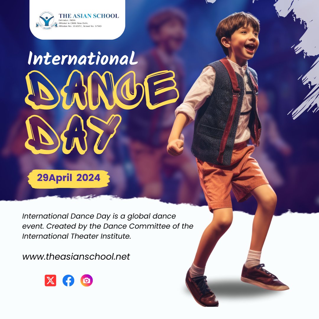 Dance into joy! Celebrate International Dance Day with rhythmic bliss. Let every step tell a story of passion and unity. 💃🕺

🌐 theasianschool.net

#theasianschool #danceforall #dancelove #danceeverywhere #internationaldanceday #dancecelebration #movetothebeat