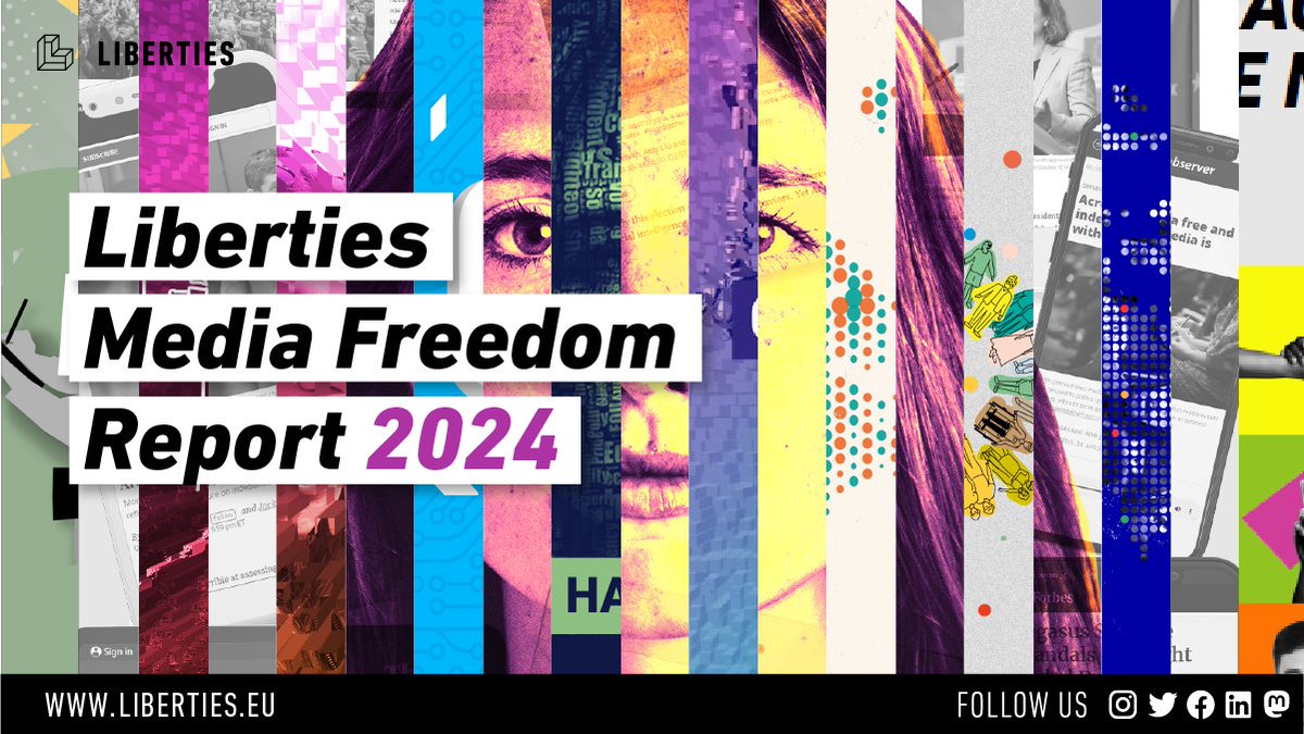 🗞️ Hot off the press: Liberties Media Freedom Report 2024 📢 ➡️Compiled by 24+ NGOs ➡️Covering 19 EU countries ➡️NEW: Chapter on #EMFA #MediaFreedomReport2024 shows media freedom and pluralism are being eroded across the EU & in some countries are on the brink of collapse. 🧵/1