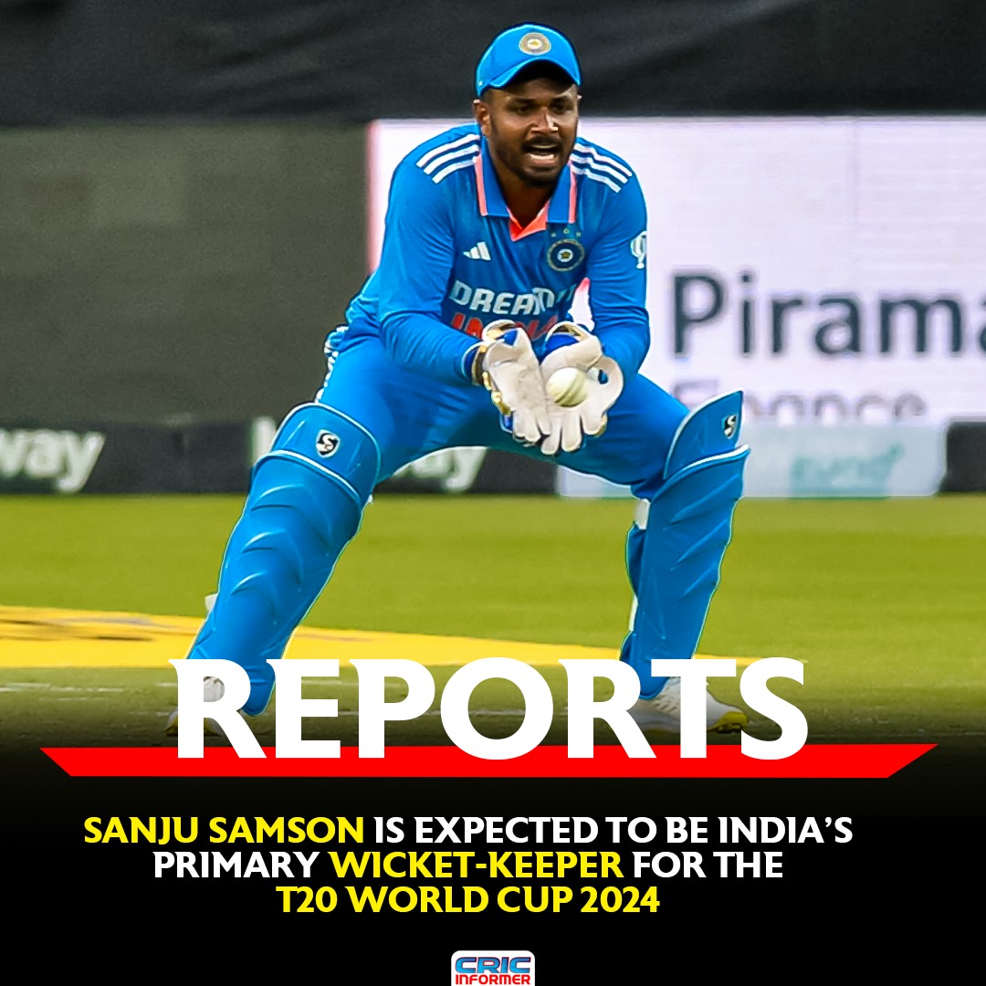Sanju Samson is expected to be India's primary wicket-keeper for the T20 World Cup in 2024 - Reports #IndianCricketTeam #SanjuSamson #BCCI #T20WorldCup24 #CricketTwitter #BCCI #jayshah