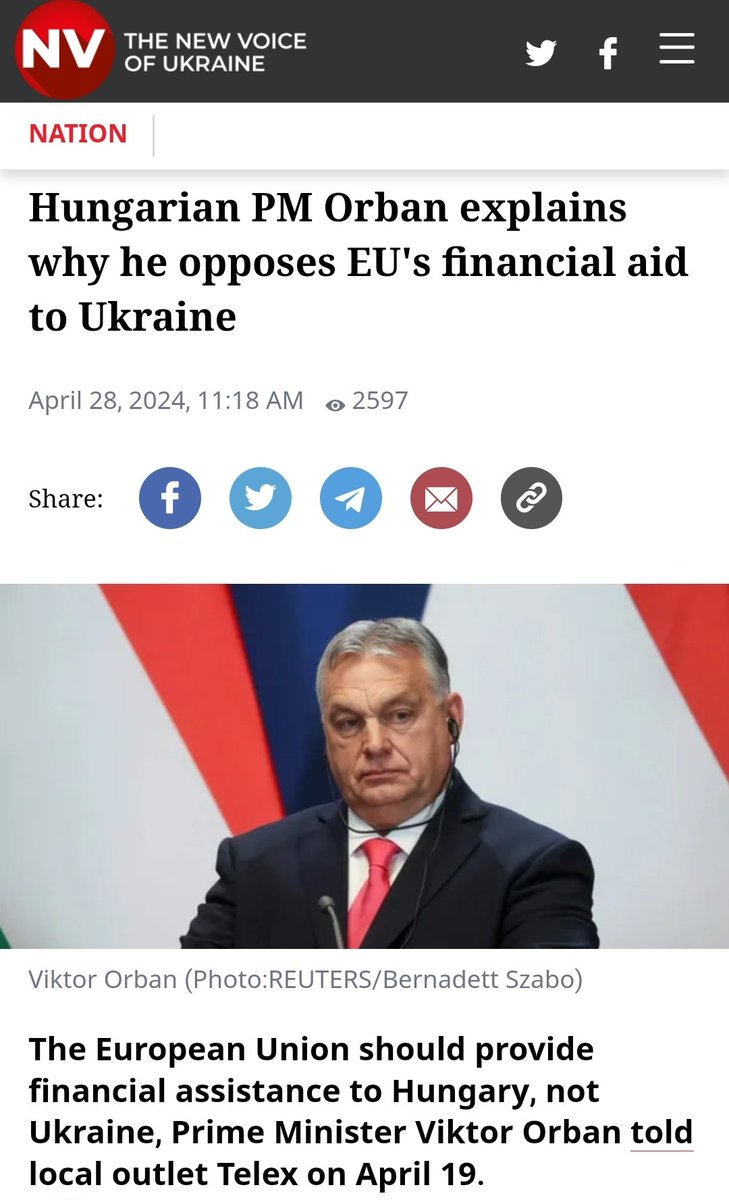 Half man, half pig, obese Hungarian kleptocrat Victor Orban, not satisfied with mountains of Russian money or looting his country into poverty, now wants even the money that keeps Ukraine from falling to his buddy Putin. Orban is a piece of shit.