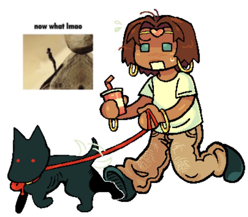 zappa walking his evil fuck off dog #GuiltyGear