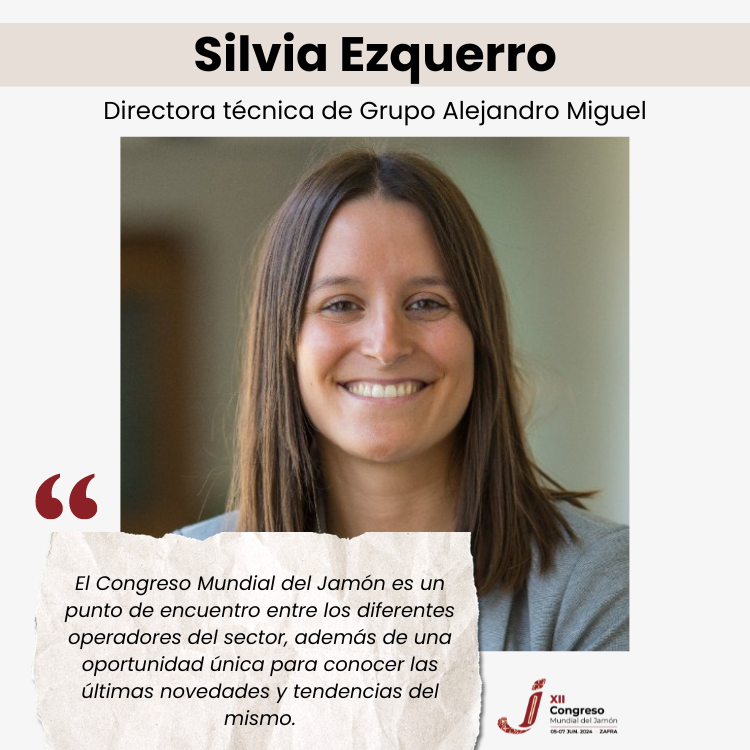 👉 Ella es Silvia Ezquerro, directora técnica de Grupo Alejandro Miguel

🟥Durante el Bloque A nos hablará del 'Efecto de la #inmunocastración sobre la #calidad de la canal en cerdas inmunocastradas'

#entierrademaestrosparaelmundo #SiTeGustaElJamonTienesQueVenir #Jamon #Dehesa