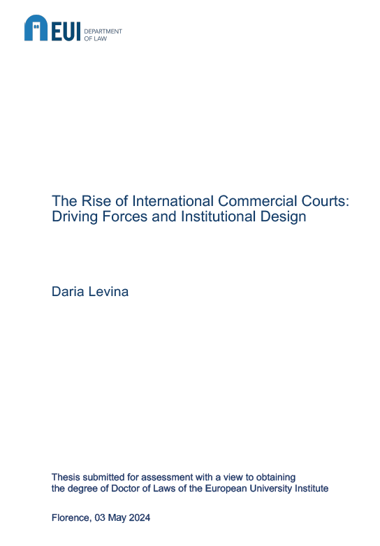 Our researcher @lev_daria will defend her thesis 'The Rise of International Commercial Courts: Driving Forces and Institutional Design'. 🗓️03 May 11:00-13:00 ✍️Registration ➡️ loom.ly/hh4_uJE