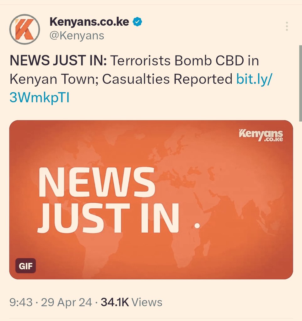 This kind of REPORTING while we have 20 Presidents, heads of state and government at KICC in the CBD of Nairobi right about now is UNACCEPTABLE.