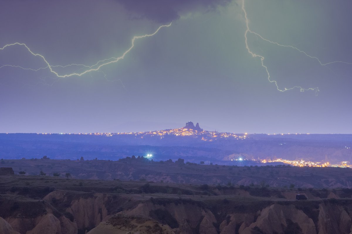 Kapadokya'da dün gece.