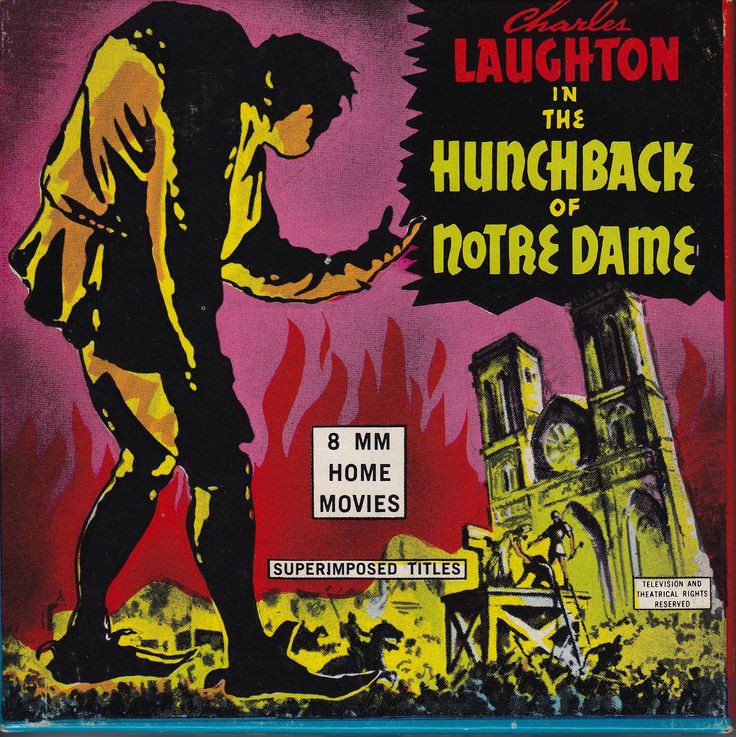 8mm box art for #TheHunchbackOfNotreDame (1939 - Dir. #WilliamDieterle) #CharlesLaughton #MaureenOHara #CedricHardwicke