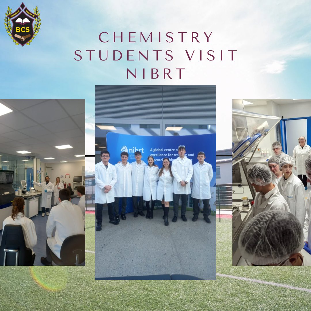 Some Senior Chemistry students took a trip to the National Institute for Bioprocessing Research and Training to see their Biopharma research and training facilities 🧑‍🔬

It was an enjoyable day covering everything from the science behind DNA sequencing to vaccine manufacture 🦠💉