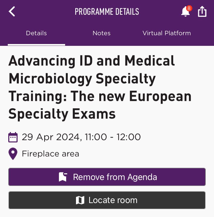 Schedule of the day! Already in our agenda! 😉 What about you? See you at the fireplace to discuss about the new European Specialty Exams in ID and CM! 🤩 #ESCMIDGlobal2024