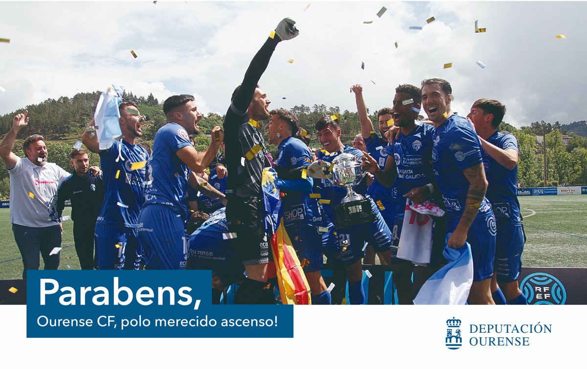 Parabéns, @Ourense_CF, polo merecido ascenso!