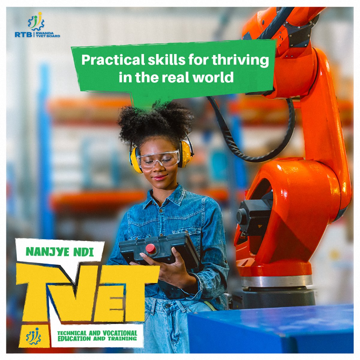 Did you know that 70% of #TVET graduates secure employment within just 6 months of graduation? Don't miss out on these incredible opportunities! Equip yourself with valuable skills tailored for today's job market by exploring diverse programs below! #NanjyendiTVET  #TVETinRwanda