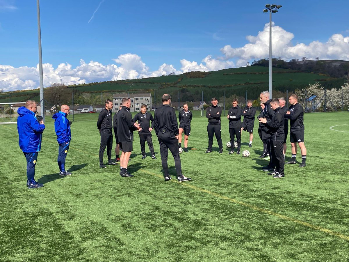 Well done to candidates who spent the weekend down @InverclydeNSTC with us on the @ScottishFA Coach Educator & Developer Award residential. Really good two days with a group of hardworking curious coaches all striving to improve #ScottishFACoachEd