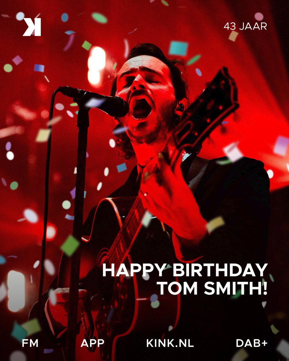 A Ton Of Love vandaag voor Tom Smith! De @editorsofficial frontman en KINK Icon viert vandaag zijn 43e verjaardag, welke track moeten we draaien om dat met hem mee te vieren? 📸 @shotsbyshali