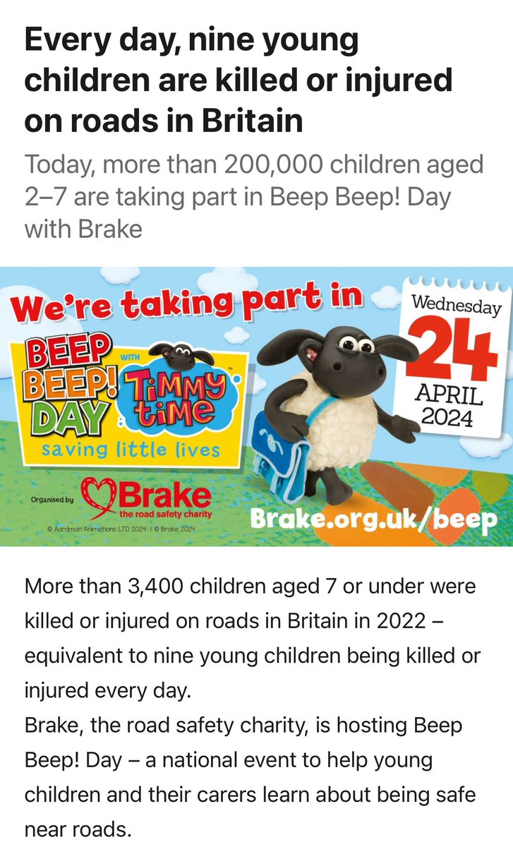 We completely agree with the CEO of Brake, Ross Moorcock, in his comments 'It is up to us as grown ups to keep children safe' We also see parents and carers on a daily basis walking with young children next to busy roads and junctions whilst completely absorbed in their…