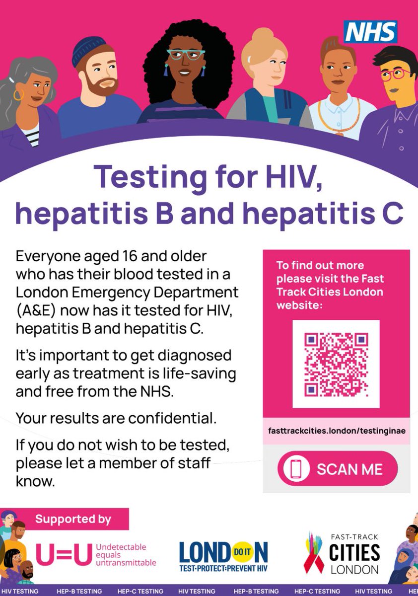 Let’s find the remaining 10% of undiagnosed HIV-patients in Germany and get them the care the need (also, HBV und HCV-pts.)

Opt-out-testing für HIV/HBV/HCV bei Notaufnahme-Patient*innen

england.nhs.uk/long-read/emer…

#ECCMID2024 #ESCMIDGlobal2024