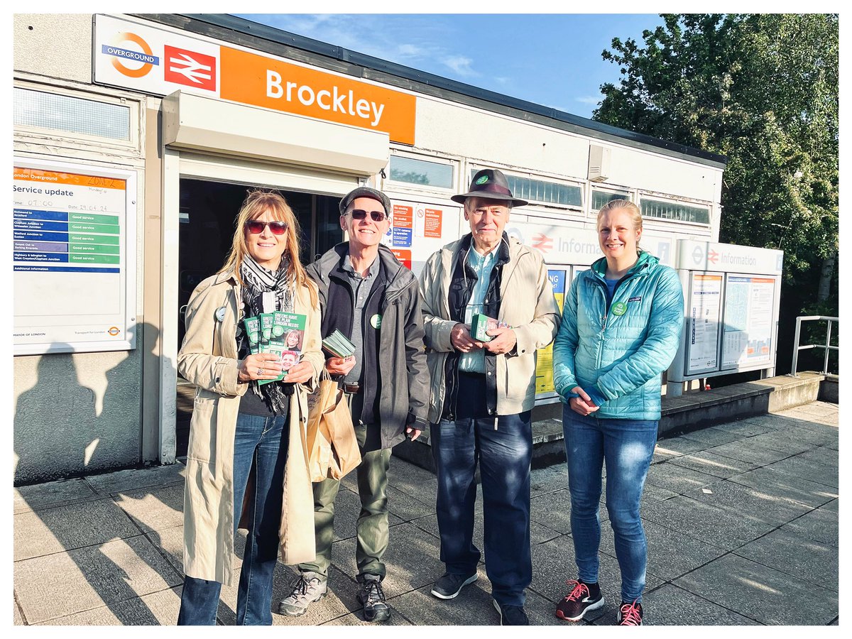 At Brockley station this morning with @LewishamGreens to tell people they have 3 votes on Thursday-so many positive comments about the Green Party! It was incredibly uplifting with so many saying they’re voting for @ZoeGarbett. In fact, ALL three! ❎❎❎