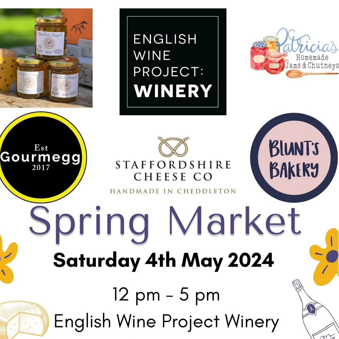 🍷Sip, savour, and shop at the English Wine Project Winery Spring Market! 
📍@englishwinepro
📅 4 May 
Enjoy local food and drink stalls, live music, BBQ delights, and kids' activities for a day packed with joy and family fun ⬇️
ow.ly/uxHg50RlY13
#DerbyUK  #SpringMarke