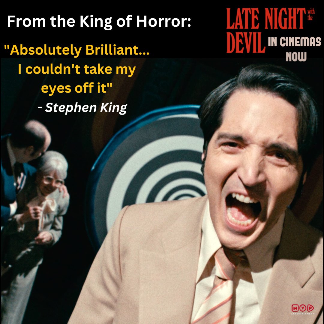 With the King of Horror endorsing it, 'Late Night with the Devil' is a must-see on the big screen. Catch it in cinemas today,Book your tickets now!

#latenightwiththedevil #latenightwiththedevilmovie #pvrinox #newmovie #newrelease #trending #trendingnow #horror #daviddastmalchian