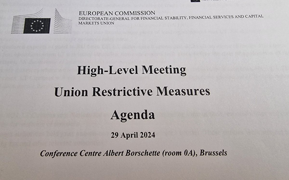 We gather today for one more High-Level #Sanctions Coordination meeting chaired by Commissioner @McGuinnessEU to prevent sanctions circumvention. We equally need stop Russia gaining from our euros: #EU needs to sanction & ban imports of russian #LNG, helium & enriched uranium.