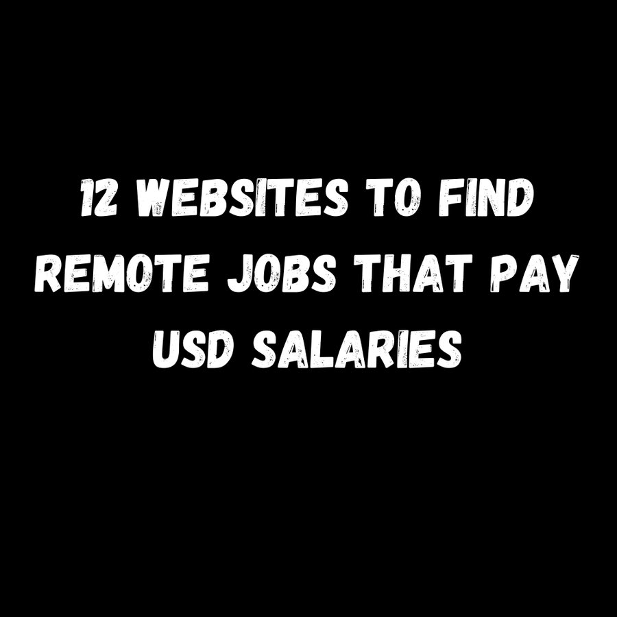 12 websites to find remote jobs that pay USD salaries
1. flexjobs. com
2. weworkremotely. com
3. remote. co
4. powertofly. com
5. workingnomads. com
6. toptal. com
7. upwork. com
8. freelancer. com
9. guru. com
10.remotive. com
11. nodesk. co
12. fiverr. com #Connect #jobseeker