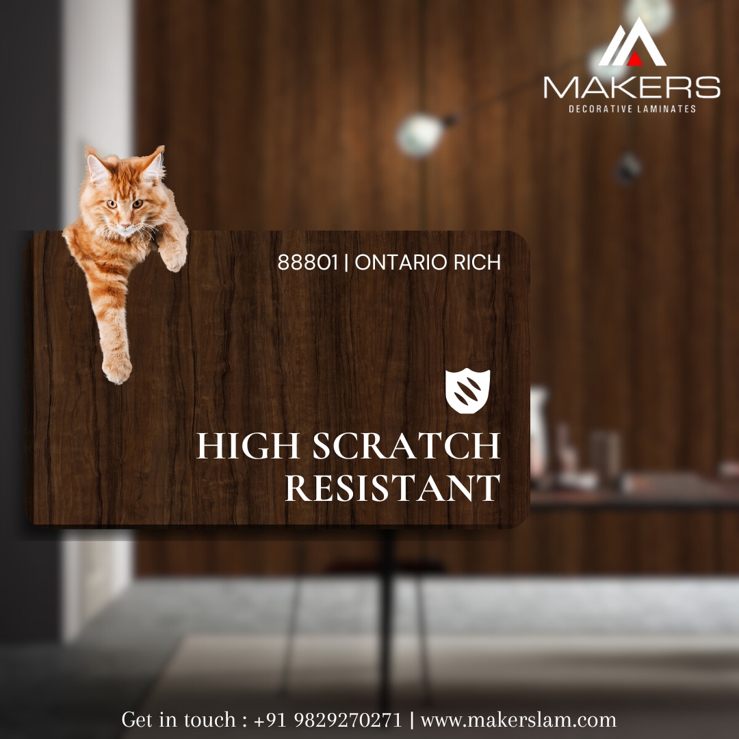 Say goodbye to scratches and hello to lasting beauty! Introducing our HIGH SCRATCH RESISTANT laminate sheets, engineered to withstand daily wear and tear with ease. 
#ScratchResistant #DurableDesign #LastingBeauty #LaminateLuxury #QualityCraftsmanship'