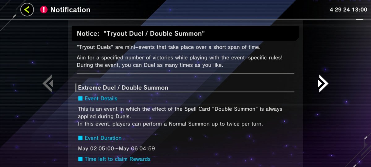 Get ready to Normal Summon, and then Normal Summon again! The DUEL TRIAL: DOUBLE SUMMON starts May 2nd - May 5th! #MasterDuel #YuGiOh #YuGiOhMasterDuel #遊戯王マスターデュエル