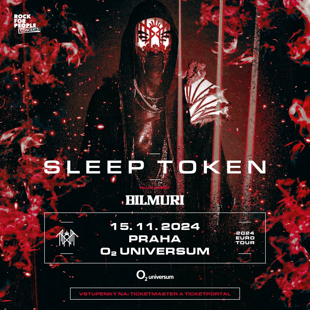 SLEEP TOKEN are coming back to Prague! 🔥 🎟️ Tix on sale from May 3 on ▶️ rockforpeople.cz/cs/concert/sle…. #sleeptoken #rfpconcerts #rockforpeopleconcerts #jeduRFP #praha #prague