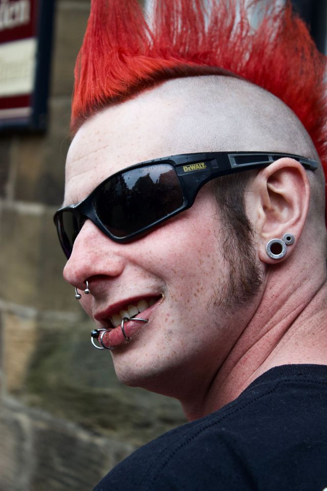 Goth subculture has it origins in Punk. So it was good to come across Nathan while I was at Whitby recently working on my long-term project Modern Tribes of England. Nathan straddles both subcultures and describes himself as a 'Punk Goth'.