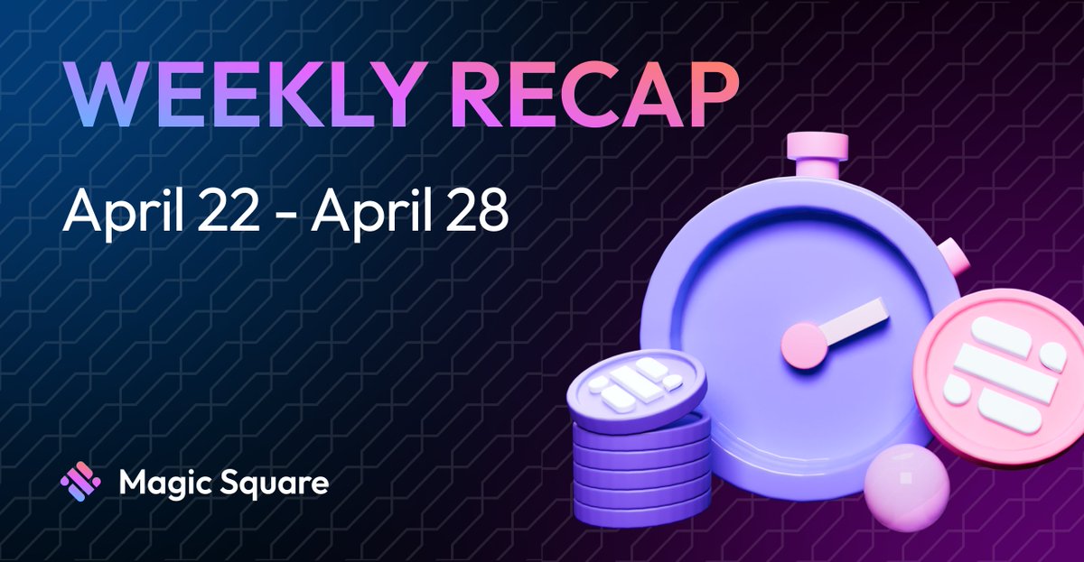 Last Week at @MagicSquareio: 🟪 9 Projects Listed, including @0xRootLabs and @asksensay 🟦 $SQR Rewards to Users: 131,067 🔥 7 New Hot Offers, including @Verida_io and @FinceptorApp 🪄 Partnership with @hungrigames_, creator of @metahorseunity 👀 Getting ready for the release…