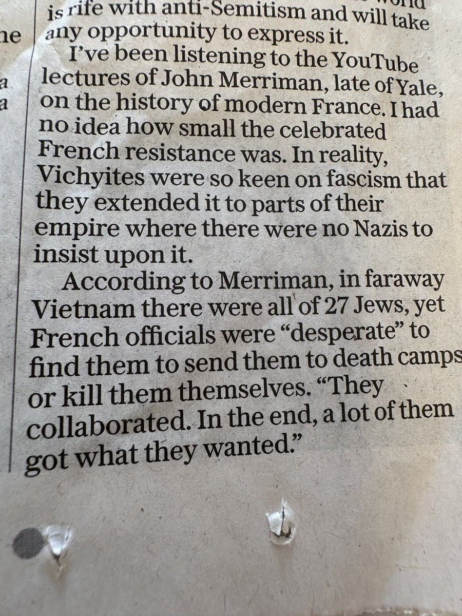 As an undergrad I wanted to discover what would make my tutor the ice cold Dr Agatha Ramm emotional: the answer was Vichy France. Boy she hated them. Reading this still shocked @timothy_stanley