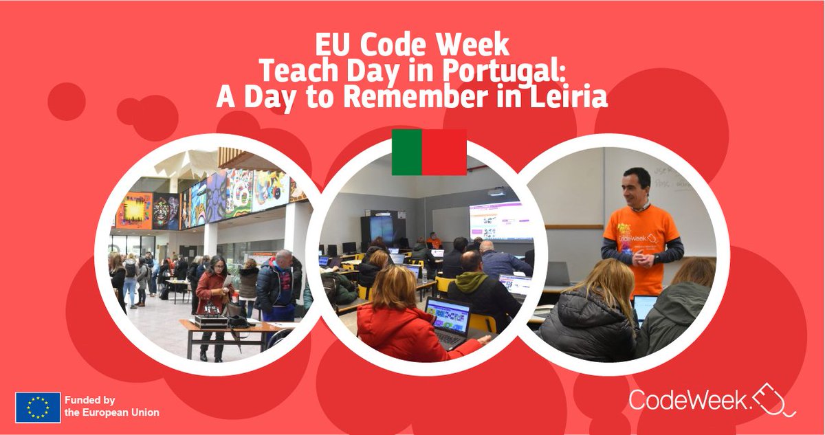 🇵🇹 2024 has been a big year for #EUCodeWeek in Portugal. 👩‍🏫The first ever Portuguese Teach Day event – a conference on developing digital skills – took place on 9 March. 👉Read more: blog.codeweek.eu/eu-code-week-t… #coding