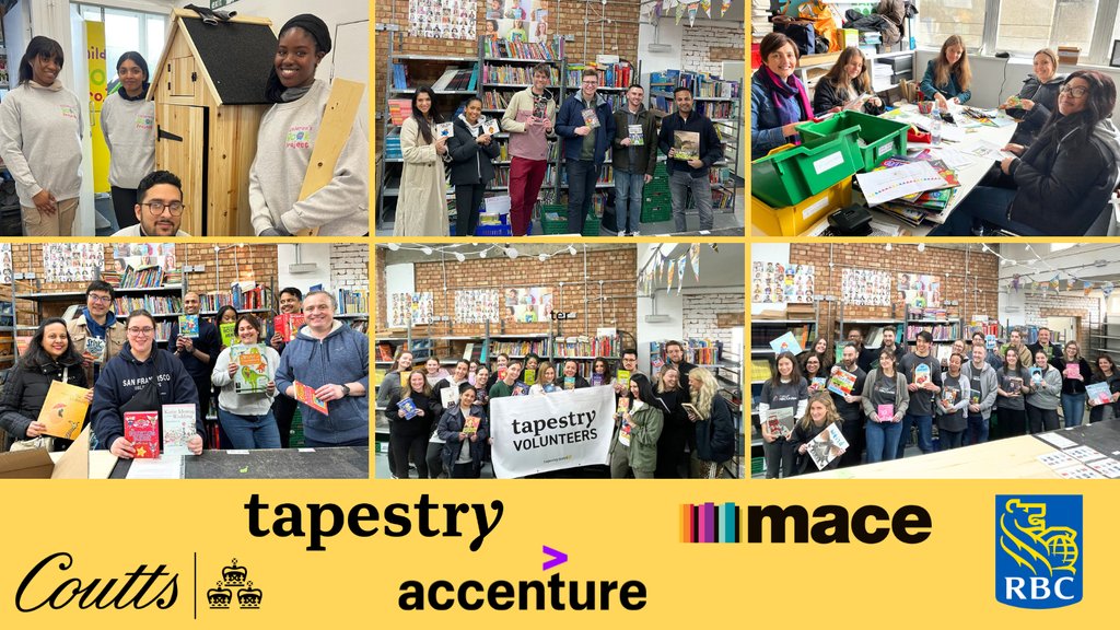 Just 5 of the companies that volunteered with us recently. We're so grateful whenever any org chooses to support us & ensure that every team member has an opportunity to get hands on with every aspect of our work. @AccentureUk @MaceGroup @Couttsandco @Tapestry_co_uk @RBCBlueBay