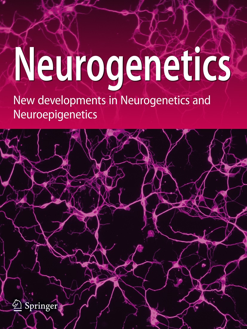 The Springer Journal 'Neurogenetics' has a new cover...Submissions are welcome! link.springer.com/journal/10048
