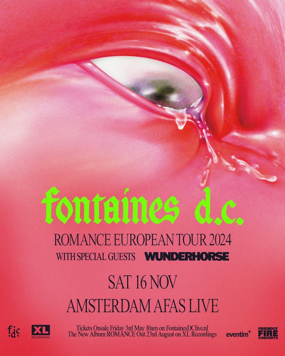 You're not alive until you start kicking! De Ierse post-punk sensatie @fontainesdublin komt op 16 november naar AFAS Live 🤩 Tickets zijn te koop vanaf vrijdag 3 mei 10:00 uur.
Check alle info hier 👉 afaslive.nl/agenda/fontain…