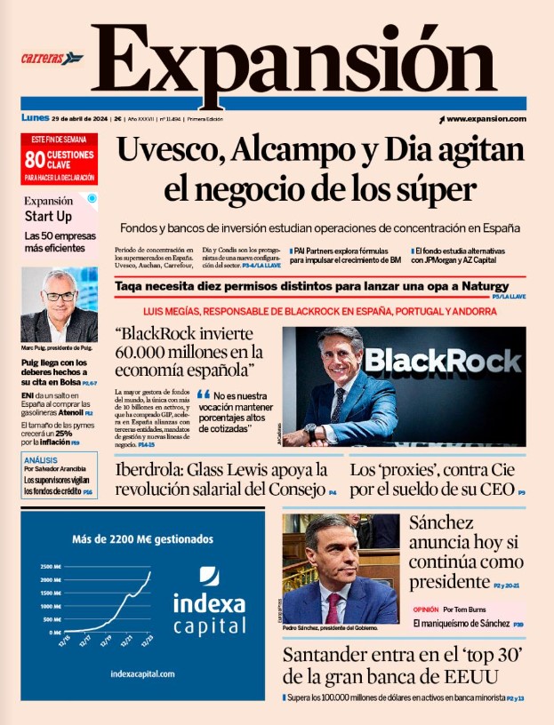 #EnPortada @expansioncom Uvesco, Alcampo y Dia agitan el negocio de los súper