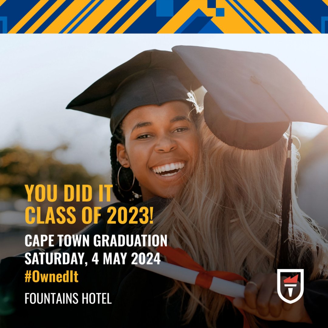 Hey, Cape Town campus! See you on Saturday, 4 May 2024 at the Fountains Hotel, as we celebrate your academic milestone. #OwnedIT #OwnTomorrow