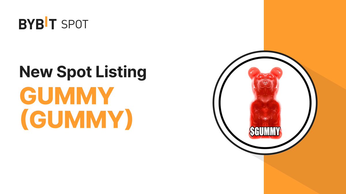 📣 $GUMMY is Officially listed on #BybitSpot Adventure Zone with @gummyonsolana

Deposits and Withdrawals will be via the Solana Network.

🌐 Learn More: i.bybit.com/abbSWES
📈 Trade Now: i.bybit.com/1UOzWabw

#TheCryptoArk #BybitListing