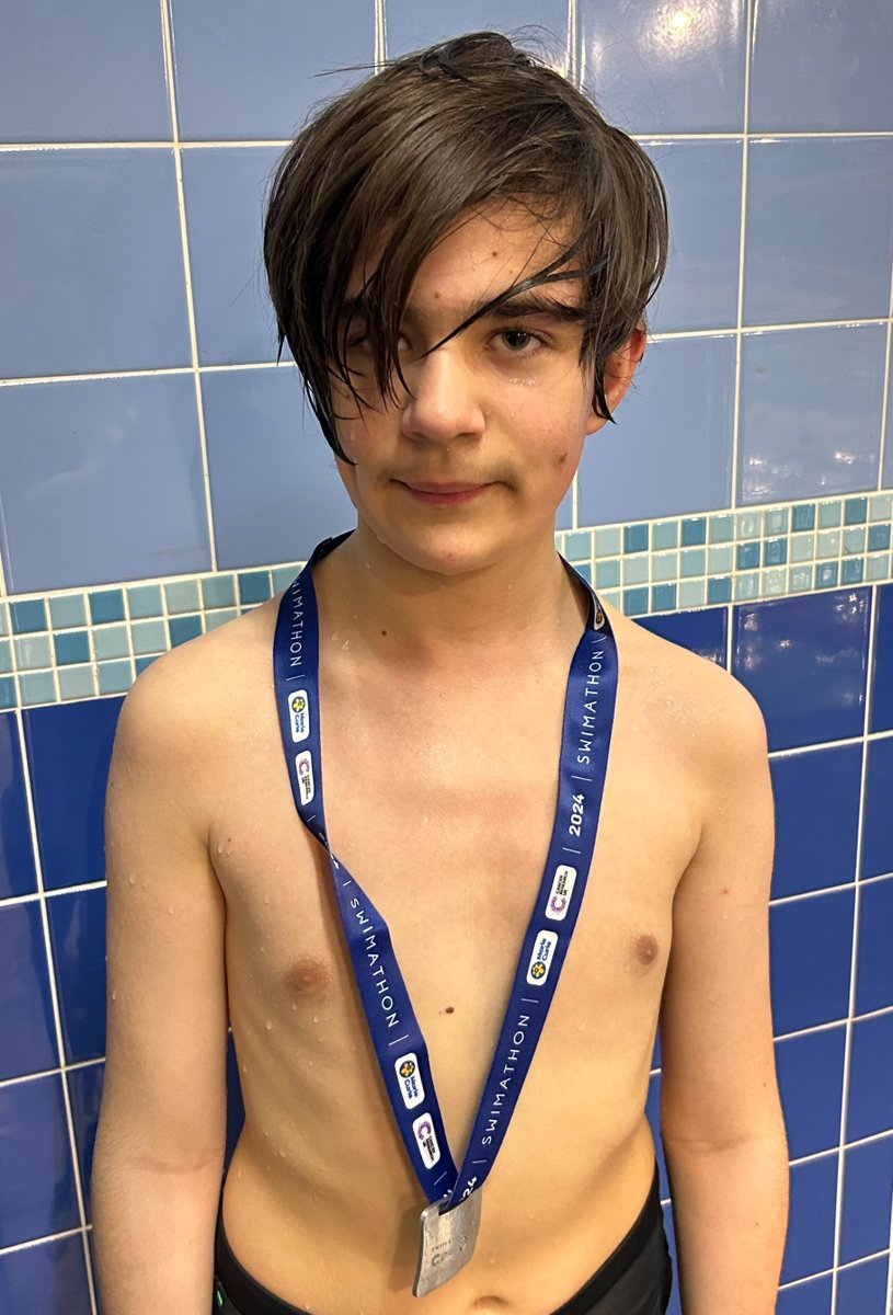 @Swimathon 2024 🏊 Well done to Byron who completed a mile in two parts, finishing the final 400m yesterday!