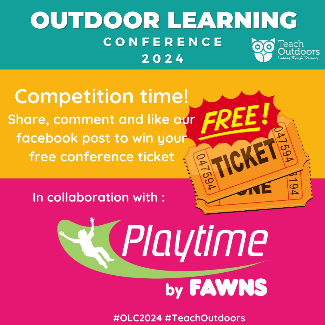 🍃 Win a Ticket! 🍃 Want to attend our Outdoor Learning Conference for FREE? 🎫 Thanks to our sponsor, @PlaytimeByFawns you could win a ticket! Simply like, comment, and share the original facebook post to enter: facebook.com/teachoutdoors/… Good luck!