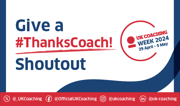 This week is #UKCoachingWeek! Embrace the theme of 'Holistic Coaching: Developing Skills for Life' by thanking a coach who's impacted you. Share your #ThanksCoach message with @_UKCoaching and highlight the transformative power of coaching. bit.ly/49lClAI