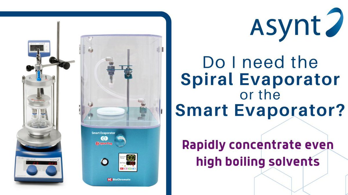 In this short video @Arran_Solo explores how the Smart Evaporator compares to the DrySyn Spiral Evaporator in using the vacuum-assisted vortex concentration technology for #thinfilmevaporation. Make sure you get the right tool for you! @BioChromatoInc buff.ly/4ddowYg