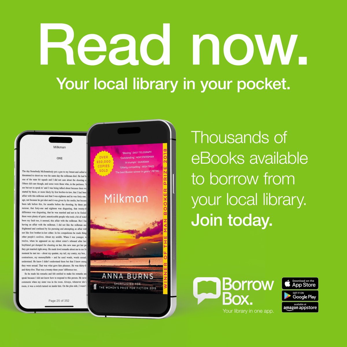 Borrow eBooks &eAudiobooks for FREE from #BorrowBox! You just need your library card and pin to sign up. Available as Unlimited title from 29th April for 60 days - no queue: 📌 Anna Burns: Milkman