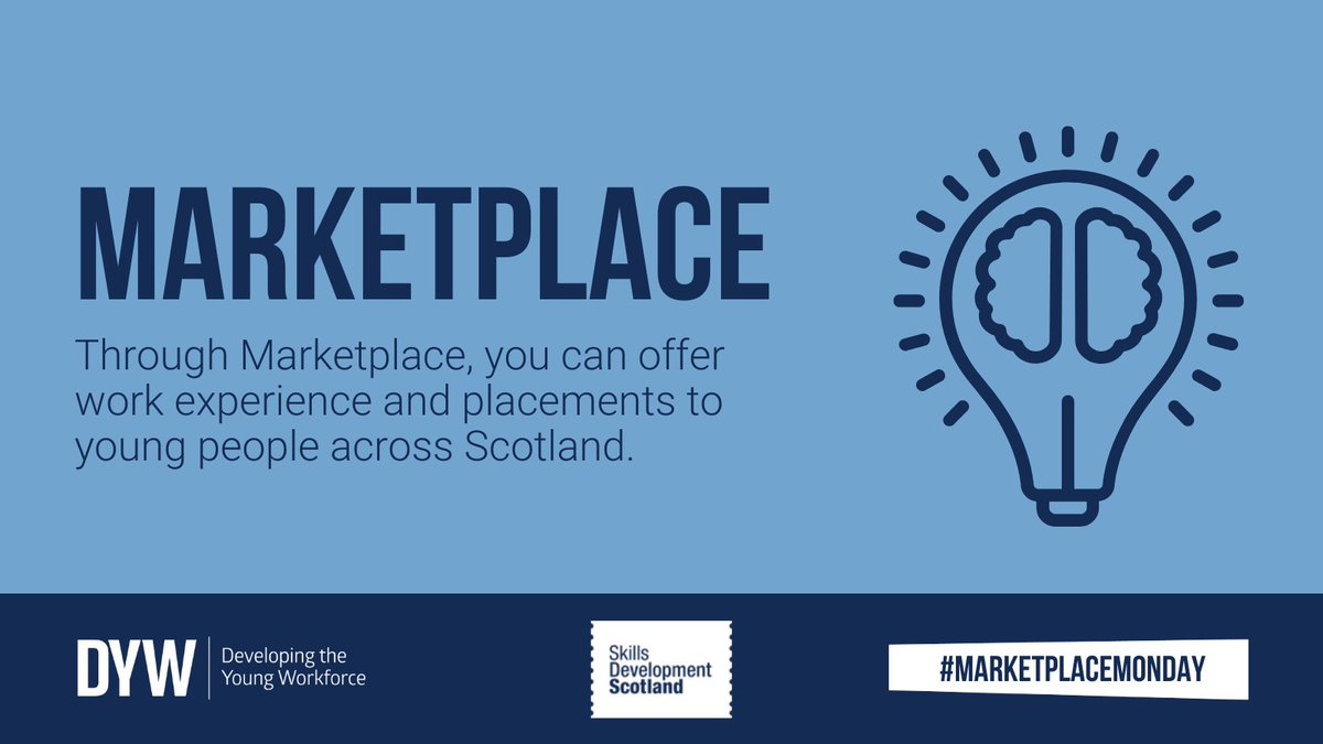 Employers 📢 Have you thought about inspiring and training your future workforce through offering work experience and placement opportunities? It's easy to do so via Marketplace! Visit: ow.ly/zZan50QVsfP #DYWScot #MarketplaceMonday