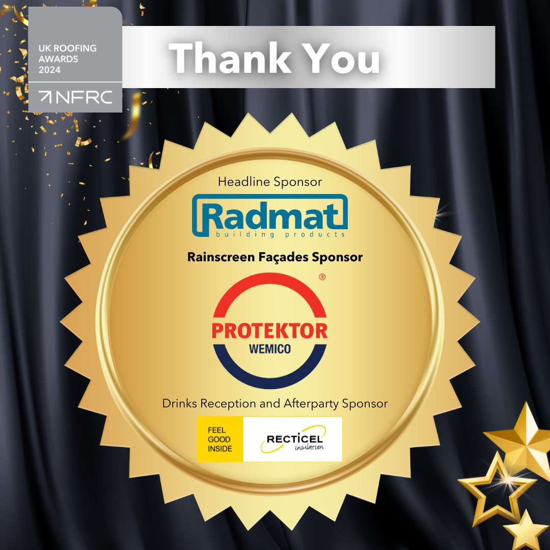 🌟 Thanks again to @Wemico_Ltd for sponsoring the rainscreen façades category at the UK Roofing Awards 2024. Four projects made it to the final, but only one can be the winner. Find out who takes home the award on Friday 10 May! #RA2024 #RoofingAwards