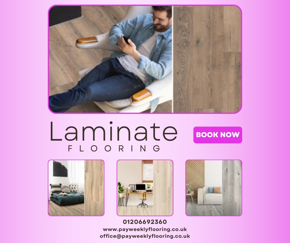 Revamp your home with our laminate range at Pay Weekly Flooring! ✨ Enjoy FREE underlay & beading with every purchase! NO interest, NO credit checks, 100% acceptance! Easy-to-clean, scratch-resistant floors that add warmth & style! 🏡  #LaminateLuxury #HomeUpgrade