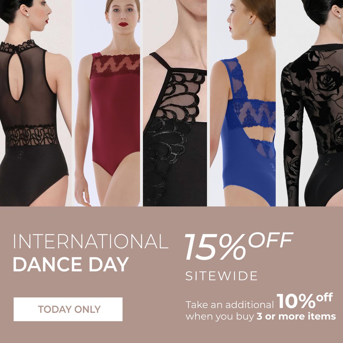 It's International Dance Day, let's celebrate our passion for dance!

To celebrate this day which means so much to us, Wear Moi is treating you to 15% off the entire site for today only. Take an additional 10% off when you buy 3 or more items.
.
.
@wearmoi
#lovedance #ballet