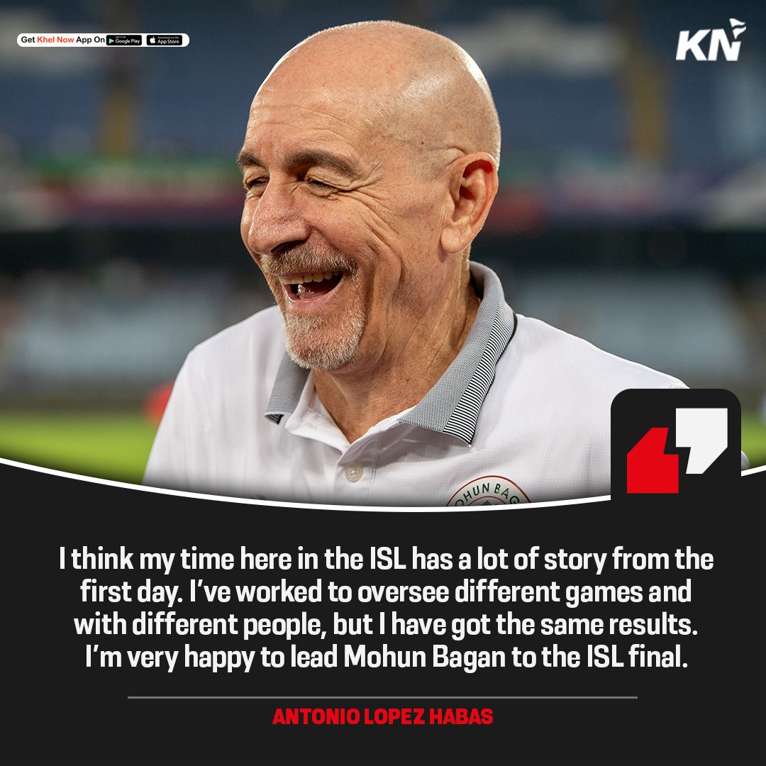 Antonio Lopez Habas after Mohun Bagan's win 👀🗣

#IndianFootball #LetsFootball #ISL #ISL10 #MohunbaganSupergiants #MohunBagan #OdishaFC #OFC #MBSG