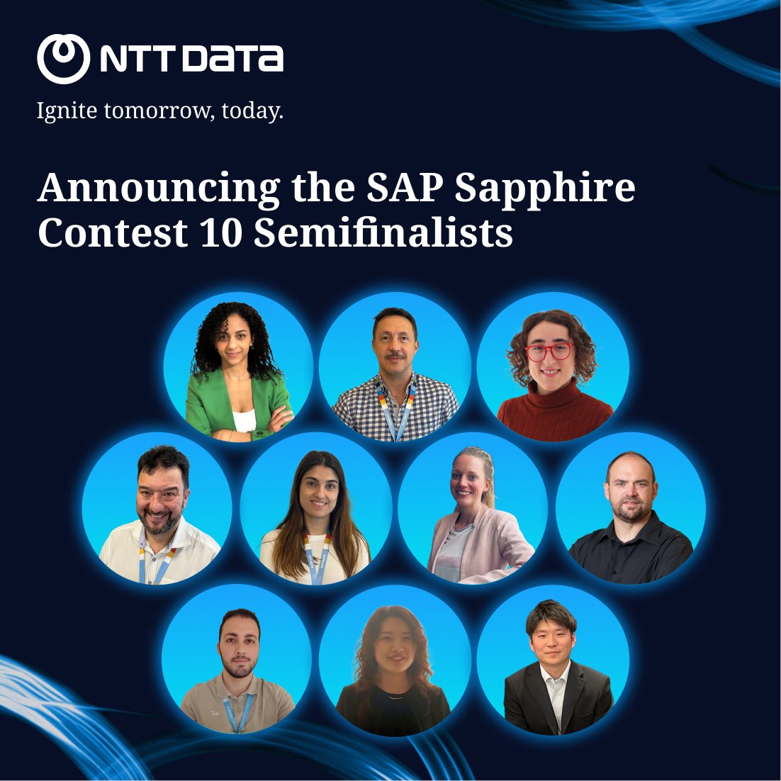 Proudly presenting the #SAPSapphireContest 10 Semifinalists! ✨ Who do you believe deserves to be the #NTTDATA ambassador at the SAP Sapphire events? Cast your vote now to determine the 3 finalists who will move forward! Click here 👉 nttd.link/kzKHO #SAPSapphire #SAP