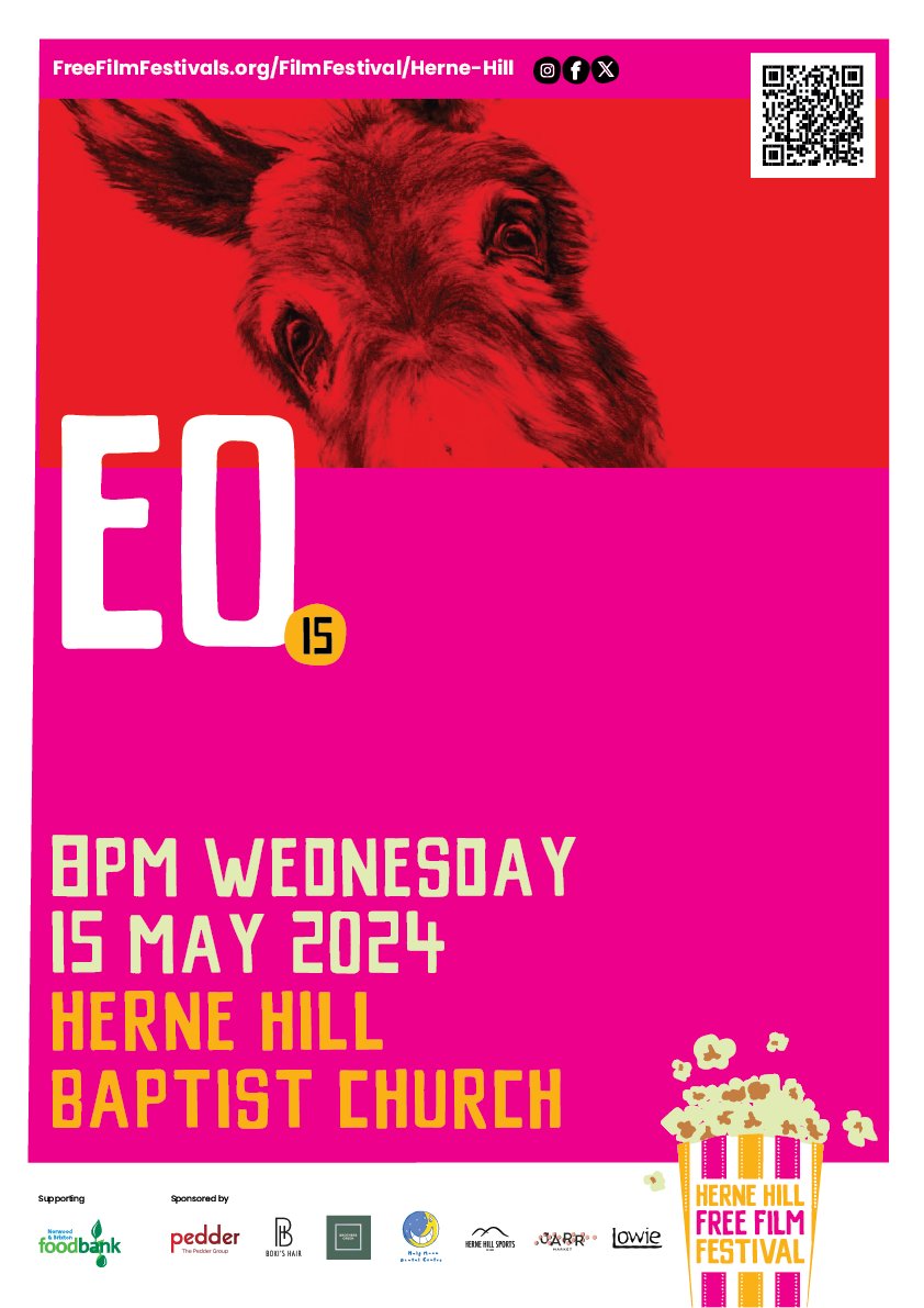 WEDS 15 MAY at 8.00PM. Winner of the Jury Prize at #Cannes2022. Eo is a visual feast. Beautiful cinematography that generally stays in the realm of reality but also offers fits of surrealist wonder. Screening FREE at @HHBaptistChurch. 📽️ More info 👉 shorturl.at/swKUZ #SE24