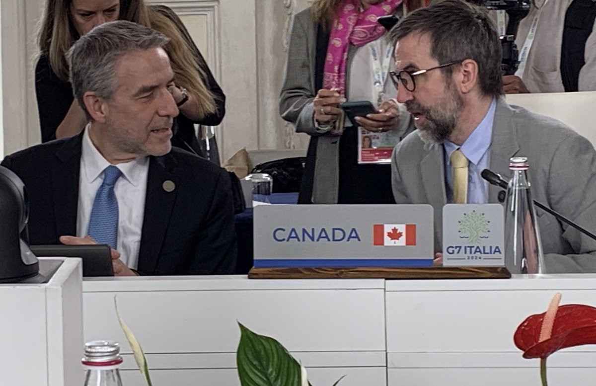 Benvenuto Ministro 🇨🇦 Guilbeault  @environnementca e Vice Ministro @NRCan en Italie pour @G7 Climat, Environnement et Energie. Canada is driving action to address the triple crisis of climate change, biodiversity loss and pollution.