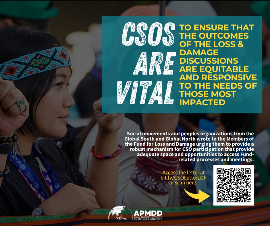 Join us in demanding robust #CSOparticipation, transparency and accountability at the Fund for #LossAndDamage. Let's hold decision-makers accountable for their obligations!